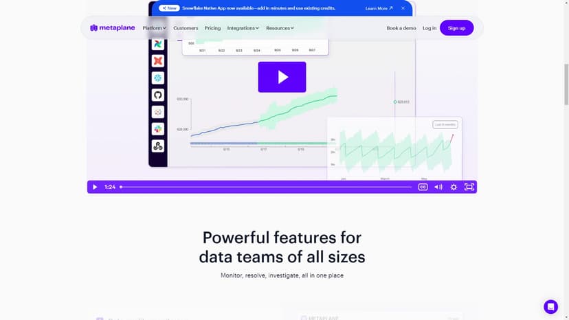 Data Observability v2 by Metaplane - 数据可观察性平台，实时监测数据流异常。”