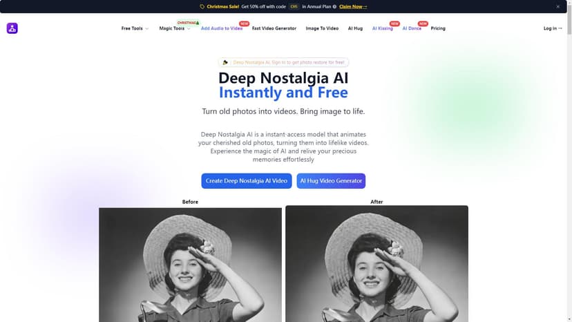 Deep Nostalgia AI - 利用AI让老照片活起来！