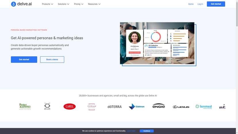 Delve AI Persona Generator - Delve AI Persona Generator 是一款基于第一方和公共数据源自动创建数据驱动买家人群，并为您的业务生成可操作营销和增长建议。