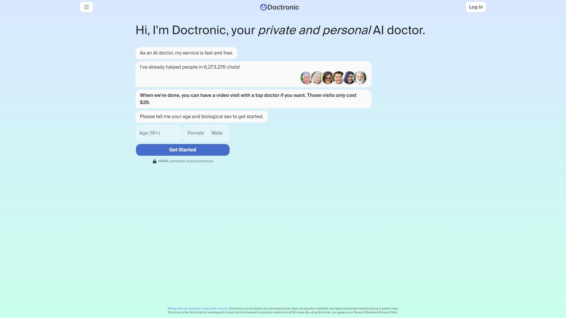 Doctronic，您的可信赖的 AI 医生。