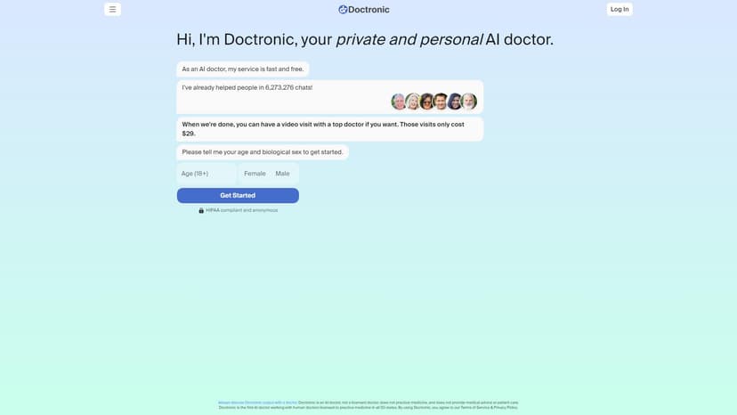 Doctronic - Doctronic 是全球最受欢迎的 AI 医生。100% 私密性。获取免费、个性化和即时访问清晰易懂的健康信息，与实时问题探索、症状检查器和行动计划相结合，我们鼓励患者与医疗提供者之间进行有教育性的互动，使医疗更加可及和高效。