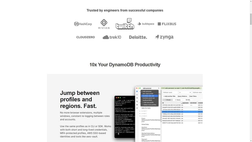 Dynobase - Dynobase是一款专业的 DynamoDB GUI 客户端，提供快速、可视化的数据管理和查询体验。支持多个地区和配置文件，适用于Mac、Windows和Linux系统。