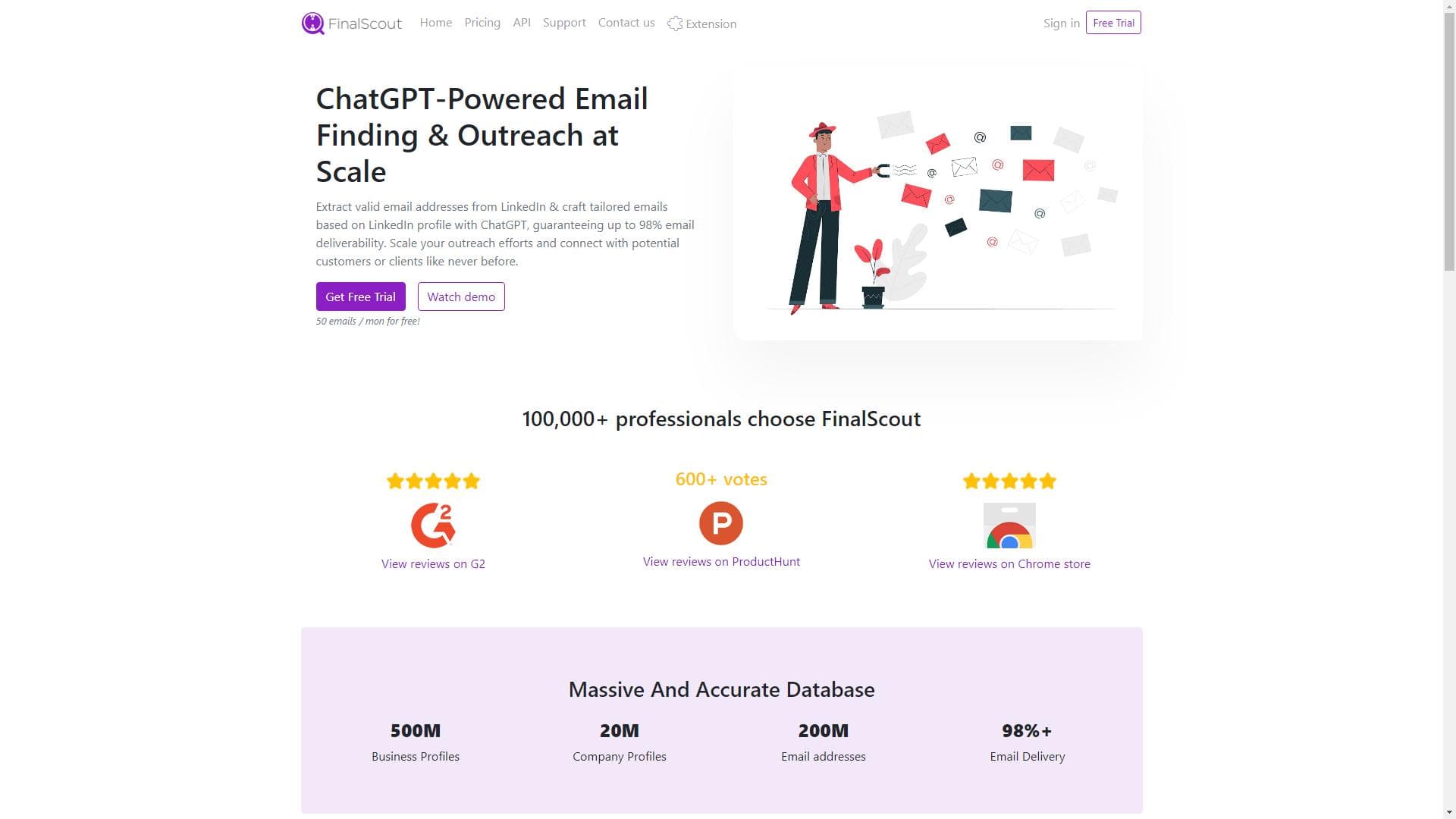 Find anyone's professional email address