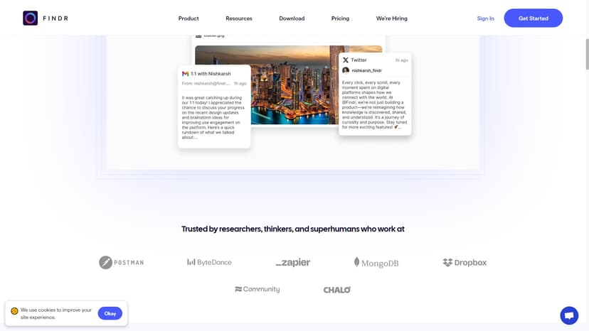 Findr - 整合文件、书签与应用，智能搜索、管理，Findr助你发现思考的可能。