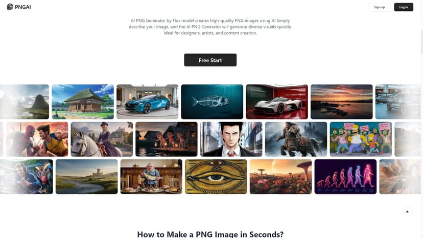 Free AI PNG Generator - 快速生成高质量PNG图像。