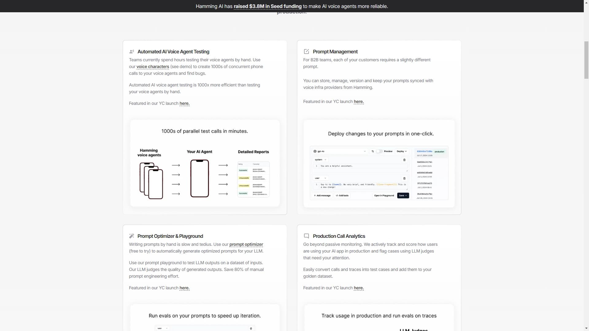 Hamming AI | Automated AI Voice Agent Testing & Production Call Analytics