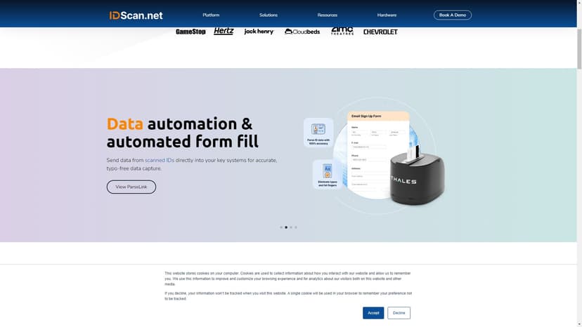 IDScan.net - 使用AI技术的身份认证平台，可进行身份扫描、年龄验证等。