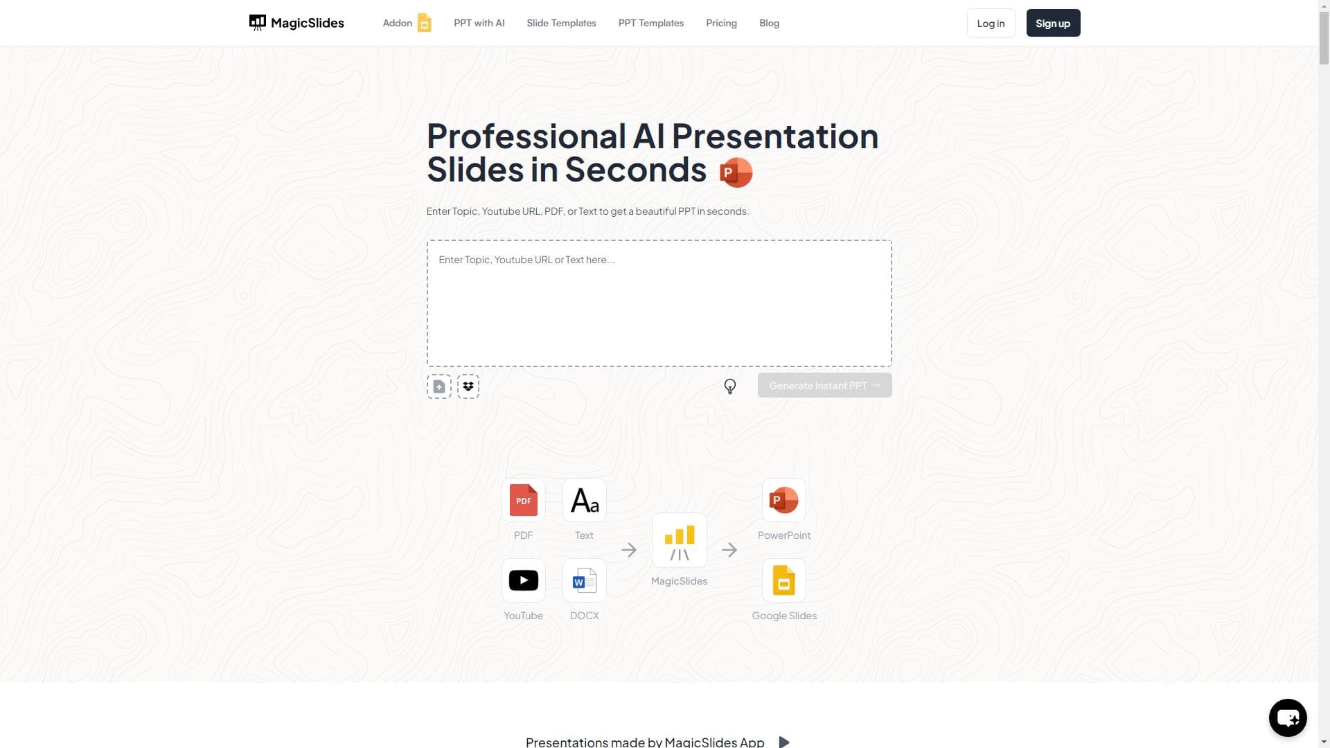 MagicSlides.app - AI-Powered Text To Presentation app