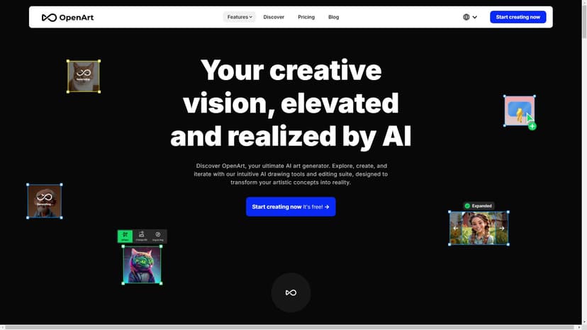 Openart - Openart，一款免费的AI图像生成及编辑工具，能将文字提示转化为惊艳视觉作品。