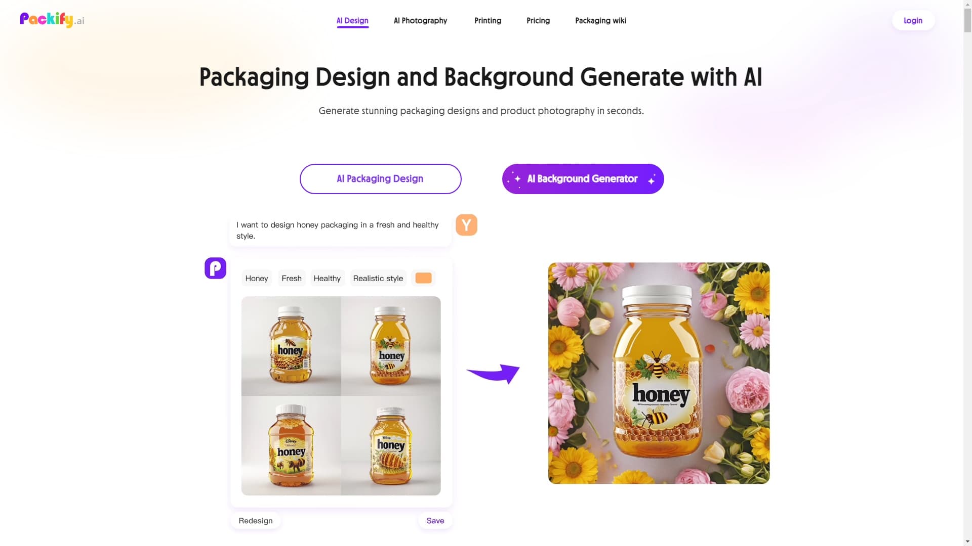 Packify.ai - AI包装设计与编辑工具