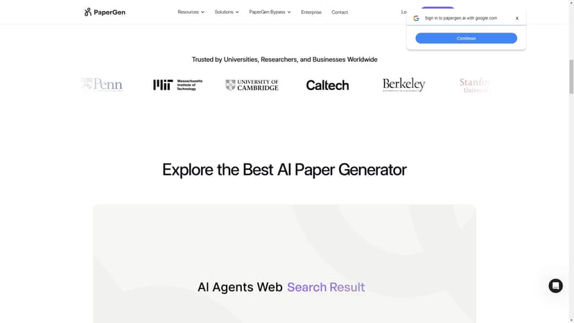 PaperGen - 使用 PaperGen，一个高级的 AI 纸张和论文生成器，您可以轻松创建不包含抄袭、不可检测、高质量的人类化内容。
