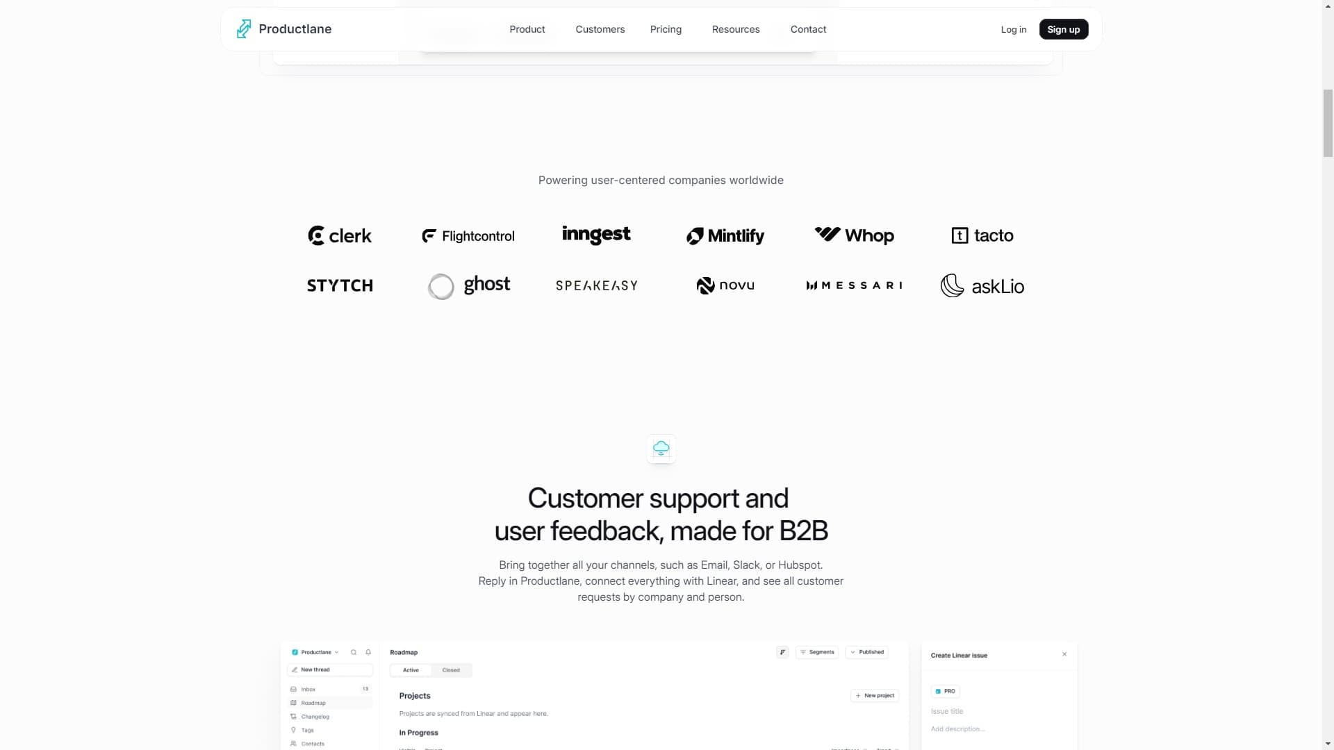 Productlane: Customer Support & Feedback Platform for B2B SaaS