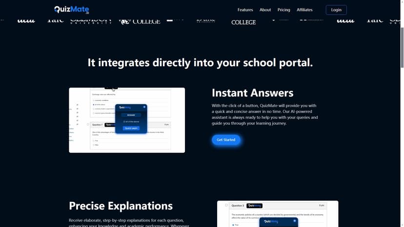 QuizMate - QuizMate 是一款使用先进人工智能简化学习的工具。通过 QuizMate，您可以获得实时准确的答案、复杂话题的摘要和自动生成笔记，并大幅减少学习时间。与 QuizMate 一起工作更聪明，不要再努力了。
