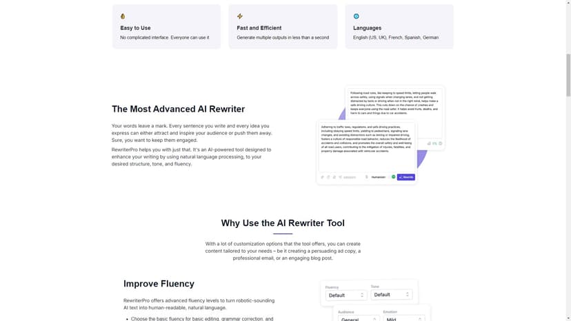 AI Rewriter - AI Rewriter是一款免费的文本重写工具，能够消除写作错误、改善流畅性，并使你的内容更加易读和人性化。立即尝试！