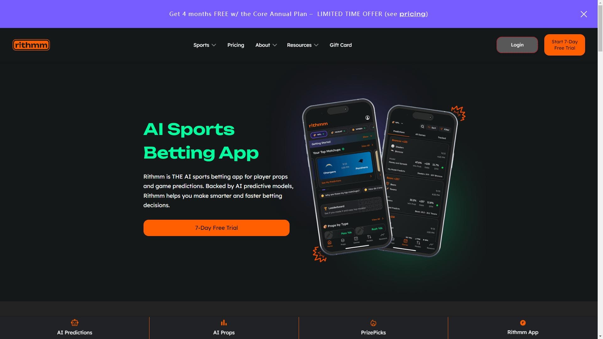 Rithmm | AI Sports Betting App | Custom Models