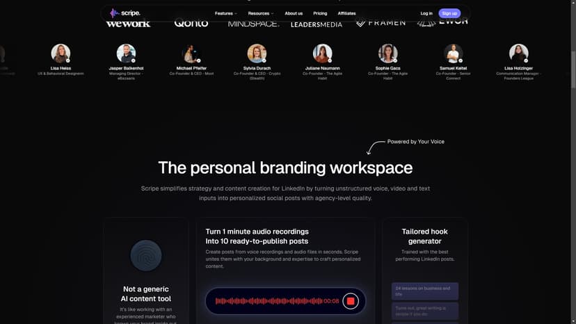scripe.io - Scripe.io：打造个人品牌平台，AI 辅助创建病毒式领英文章。