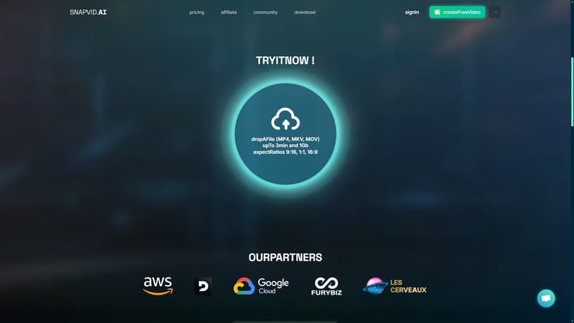 SNAPVID.AI - SNAPVID.AI是一款基于人工智能的短视频创作工具，帮助数十万内容创作者在Instagram、TikTok和YouTube Shorts上快速创造爆炸式短视频。