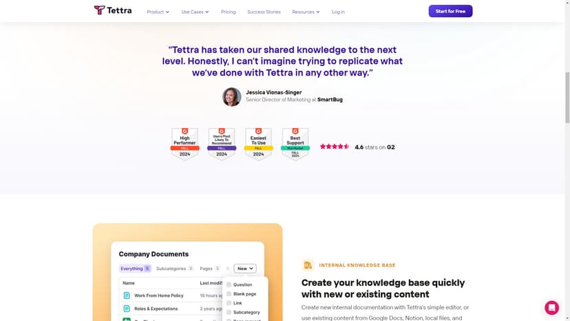 Tettra - Tettra | AI知识库管理，聚合公司信息，实时解决重复问题。