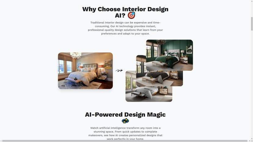 Turn photos into interior design ideas - 一键生成室内设计方案，智能化装修体验。