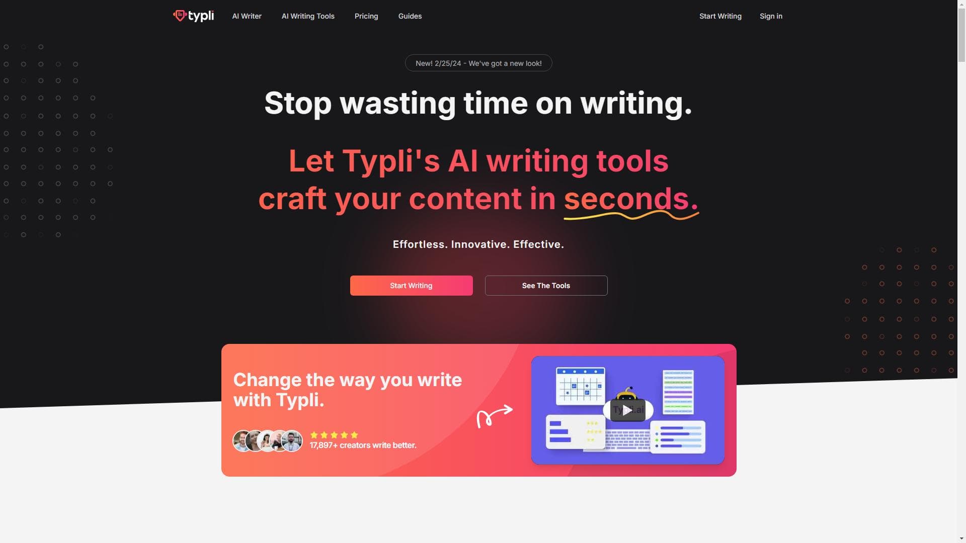Typli.ai - AI Writing Tools with Superpowers。