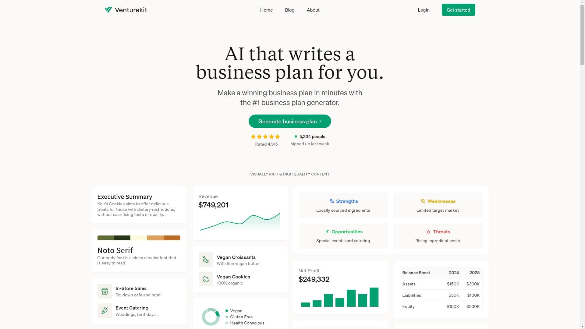 Venturekit | AI生成商业计划工具