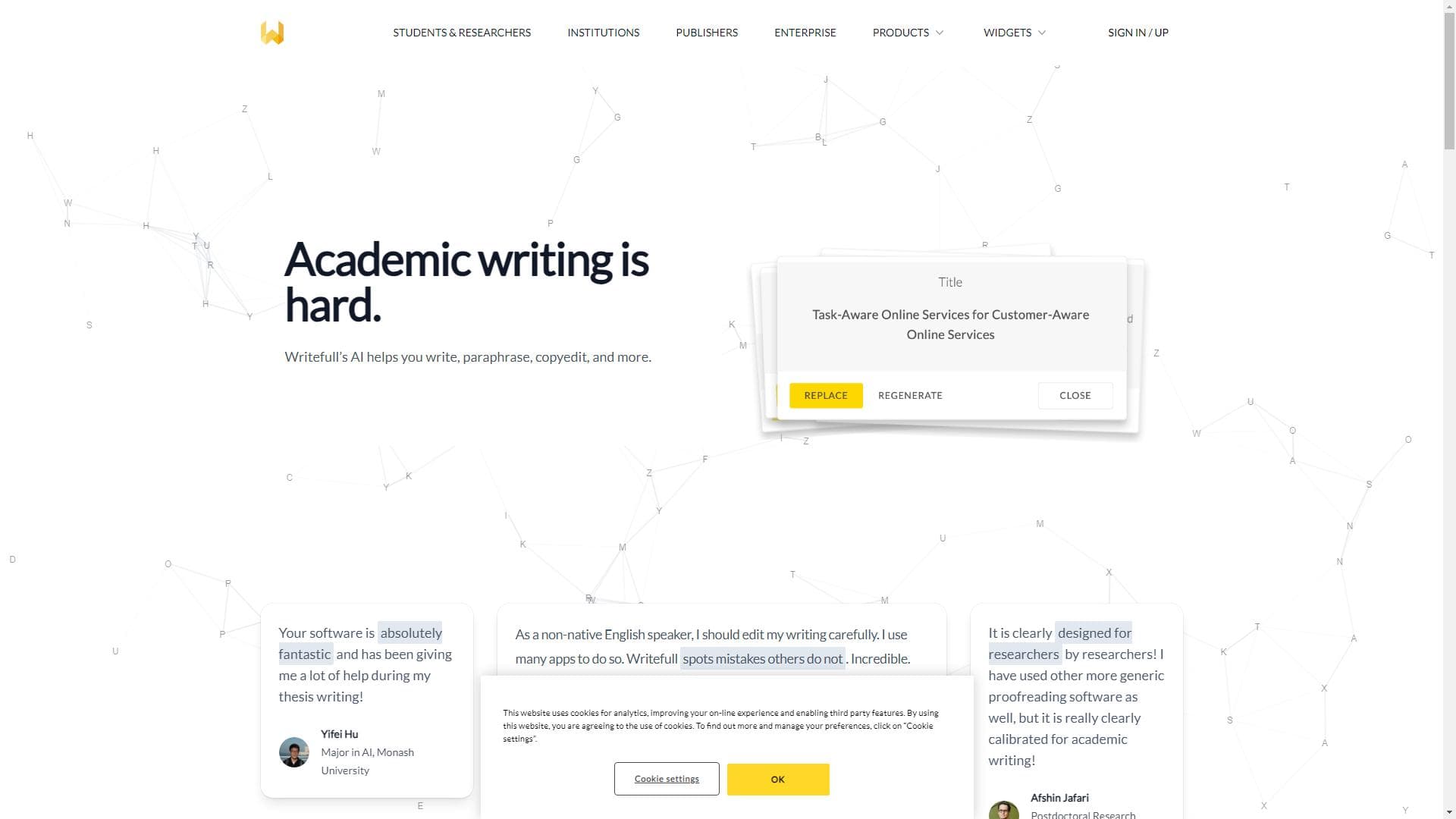 Writefull - 使用最先进的 AI 自动化写作和校对工具