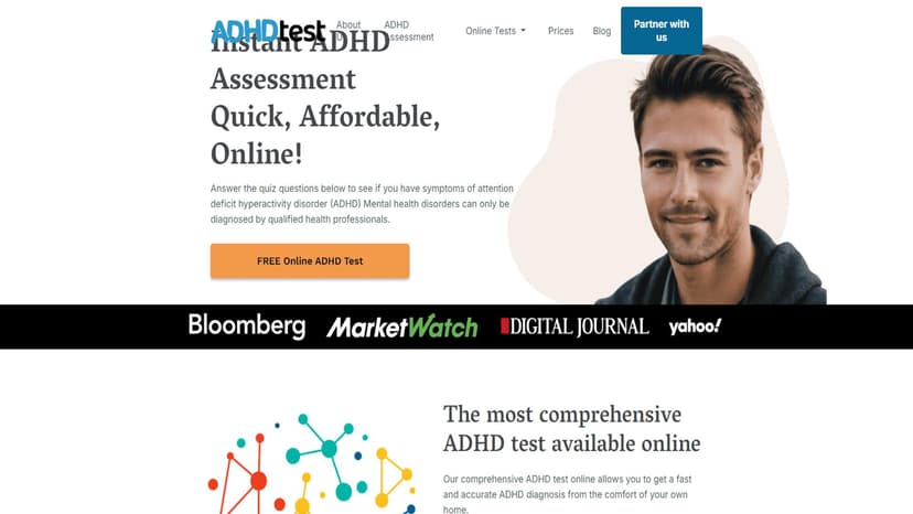 ADHDtest.ai - 提供免费的ADHD在线诊断，测试准确，全球治疗师使用。