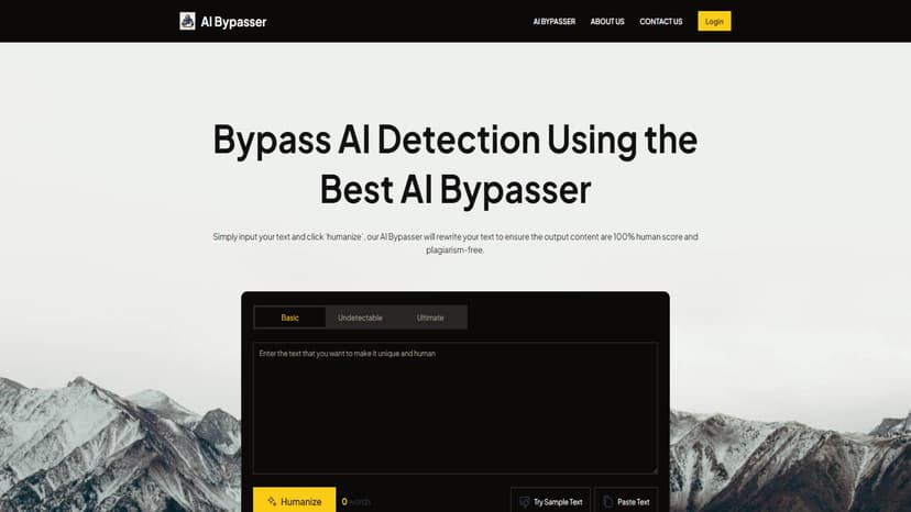 Bypass AI Free - Undetectable AI - AIBypasser.pro是一款免费AI检测移除工具，帮助用户轻松绕过AI检测。