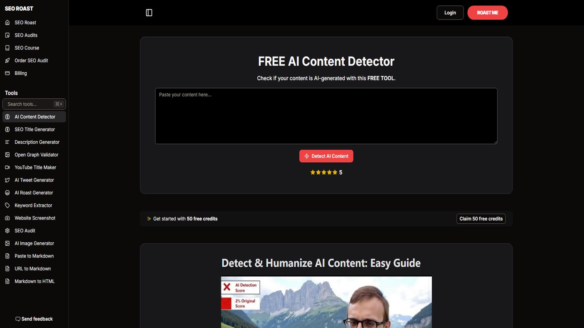 Free AI Content Detector：检测AI生成的内容工具