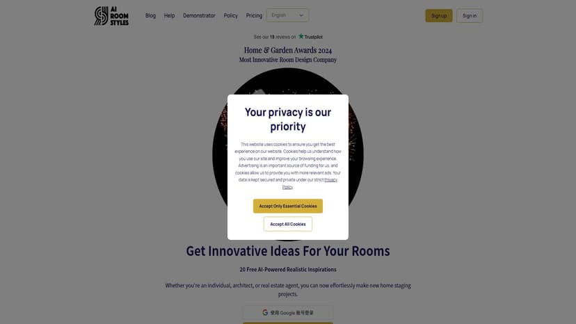 AI Room Styles - AI Room Styles是一款免费的虚拟室内设计工具，使用人工智能技术提供高质量的室内设计灵感。用户可以选择不同的房间类型，并通过多种模式自由搭配家具、色彩和装饰品来实现个性化的室内设计。