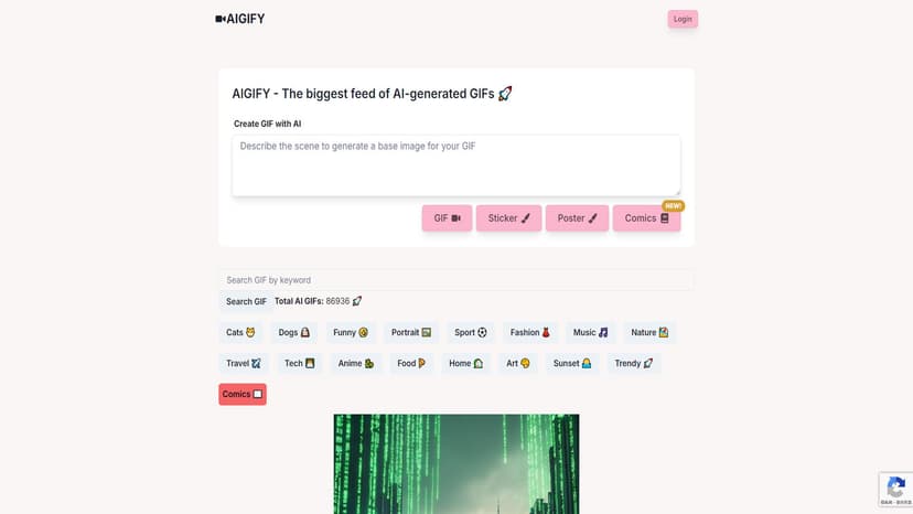 Create GIF with AI - 一个集成了AI技术的工具，可以帮助用户以创造性的方式生成高质量的GIF图像。