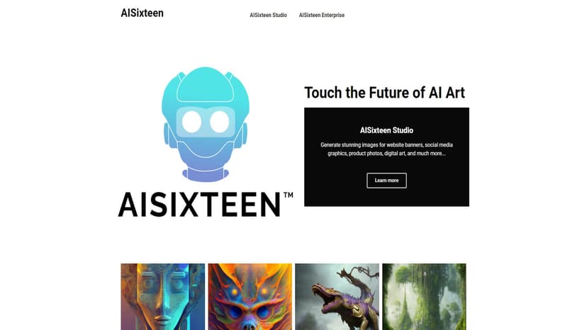 AISixteen Studio - AISixteen Studio是一款AI图像生成工具，能够根据文本生成网站横幅、社交媒体图形、产品照片和数字艺术等图像。