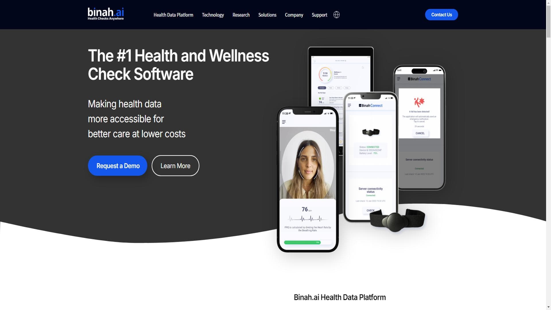 Video-based Vital Signs Monitoring - Binah