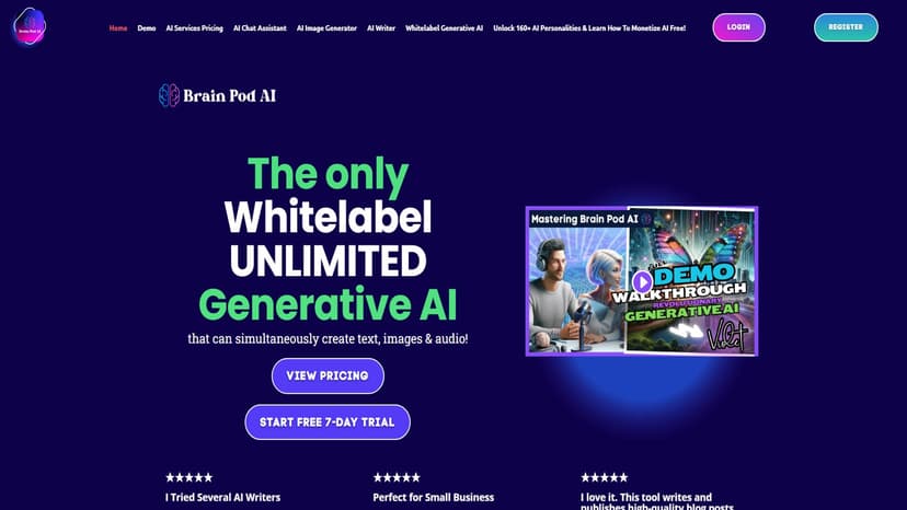 Brain Pod AI - Brain Pod AI是一个多语言生成AI平台，能够同时创建文本、图像和音频，提供无限制的创意解决方案。