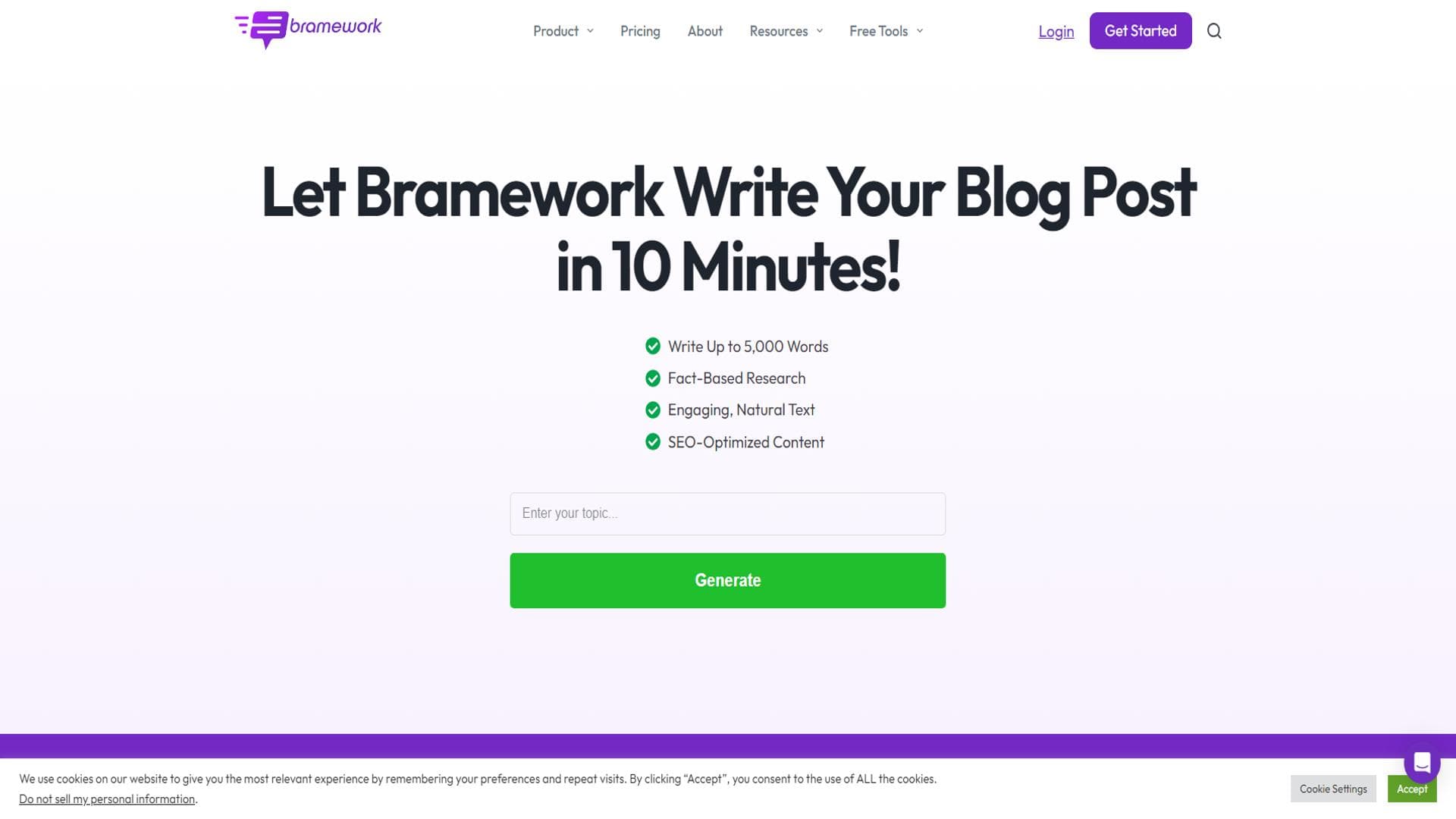 Bramework | AI writer that helps you write blogs 10X faster