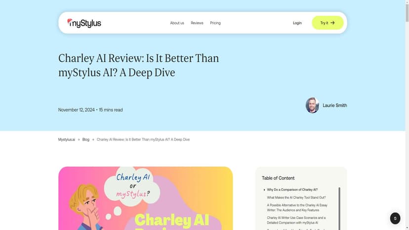 Charley AI - Charley AI是一款专为学术写作设计的AI工具，提供高效的论文和文章创作支持。