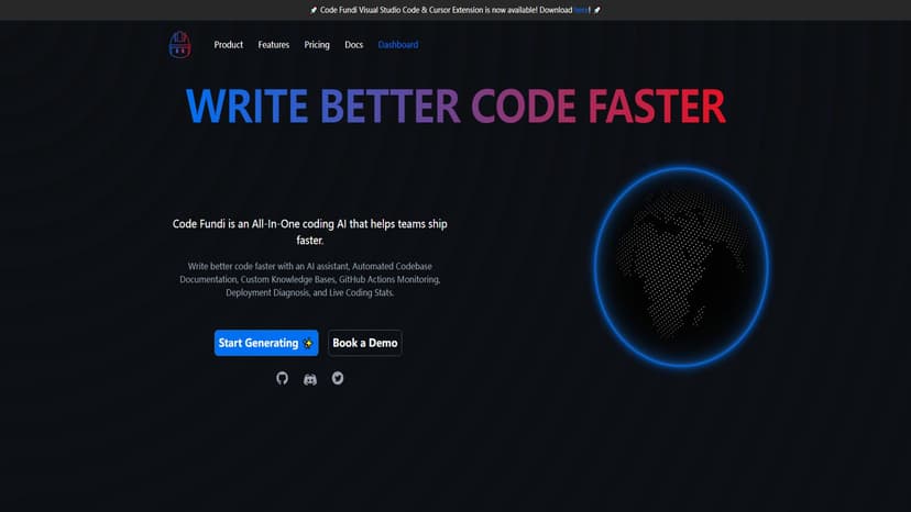 Code Fundi - Code Fundi是一个全能编码AI，帮助团队更快交付项目。
