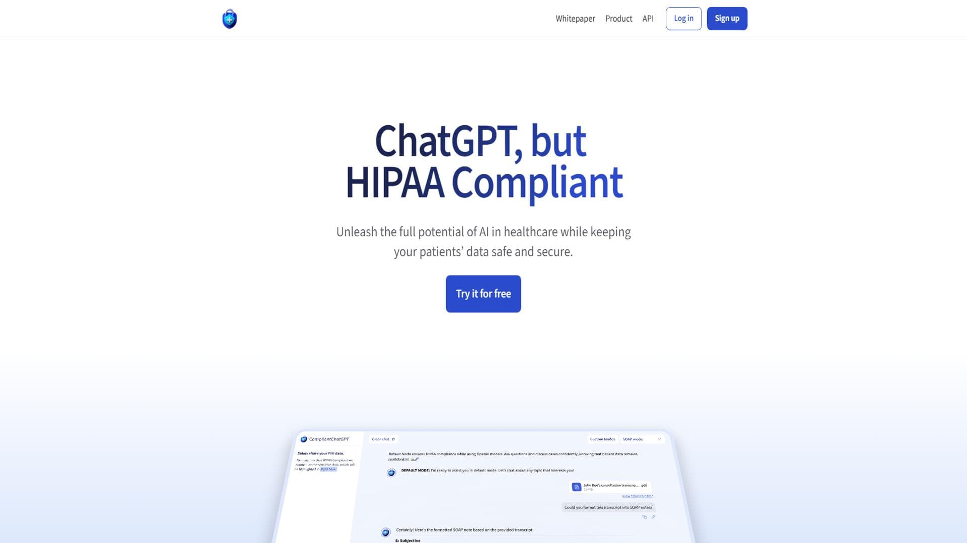 CompliantChatGPT - Seamless HIPAA-Compliant ChatGPT