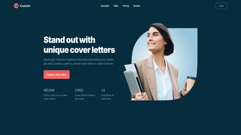 Coverler - Coverler是一款AI求职信生成器，帮助用户快速创建个性化的求职信。