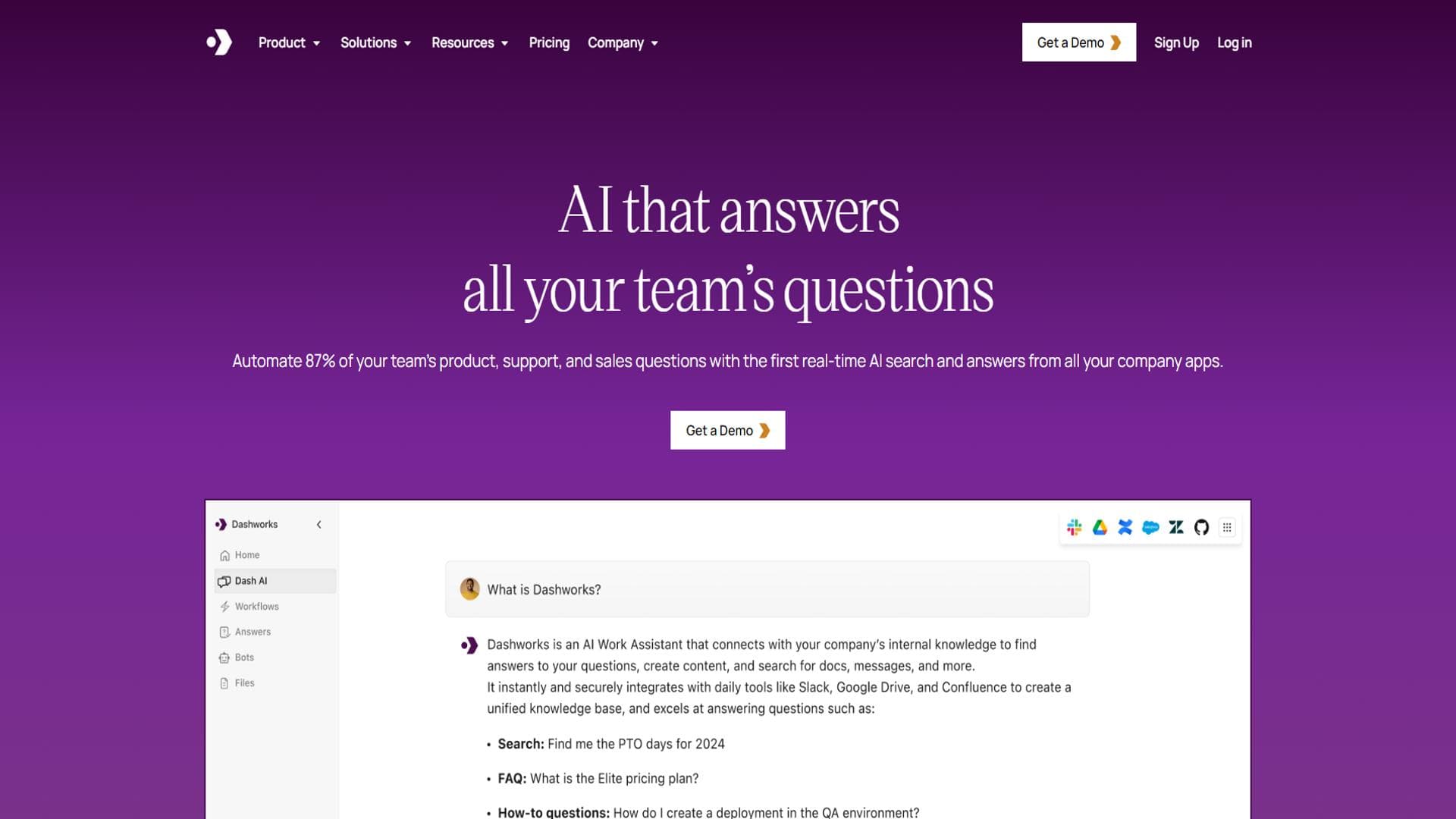 Dashworks | AI Assistant for Workplace Questions