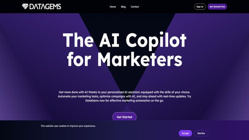 DataGems - DataGems提供个性化AI助手，帮助用户自动化营销任务，优化广告活动。