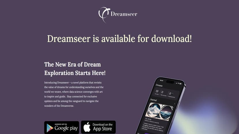 Dreamseer - Dreamseer是一个结合数据科学与艺术的创新平台，旨在通过梦境探索自我与世界。