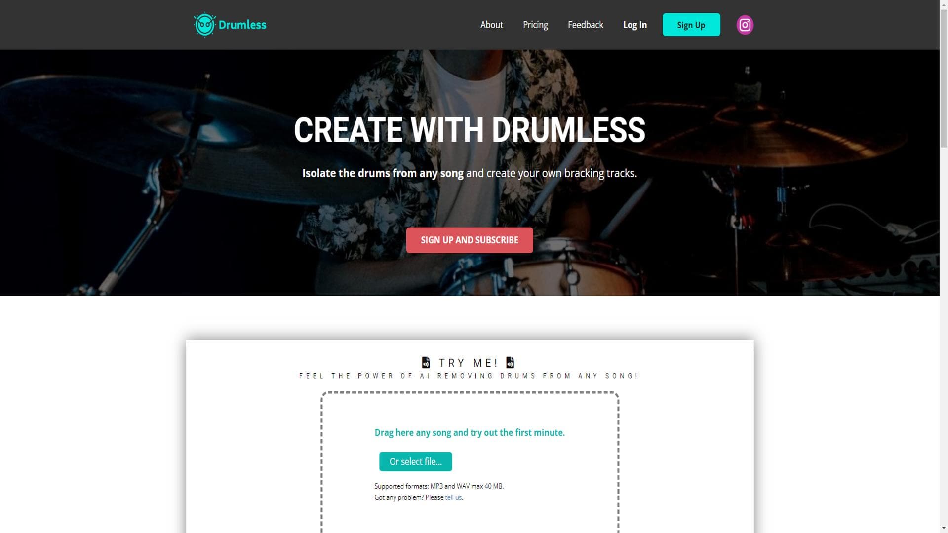 Drumless - 打击乐器消除器