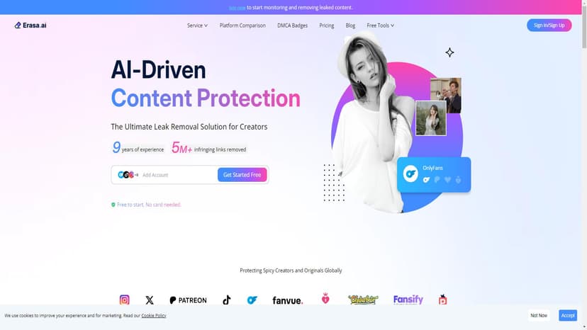 Erasa.ai - Erasa.ai提供快速自动化的DMCA下架服务，保护内容版权。