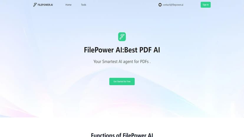 FilePower AI - FilePower AI是一款全能型AI文档处理工具，支持文档摘要、翻译和提问功能，可以快速生成任何工作内容。它旨在成为您的智能助手，为您节省时间和精力。