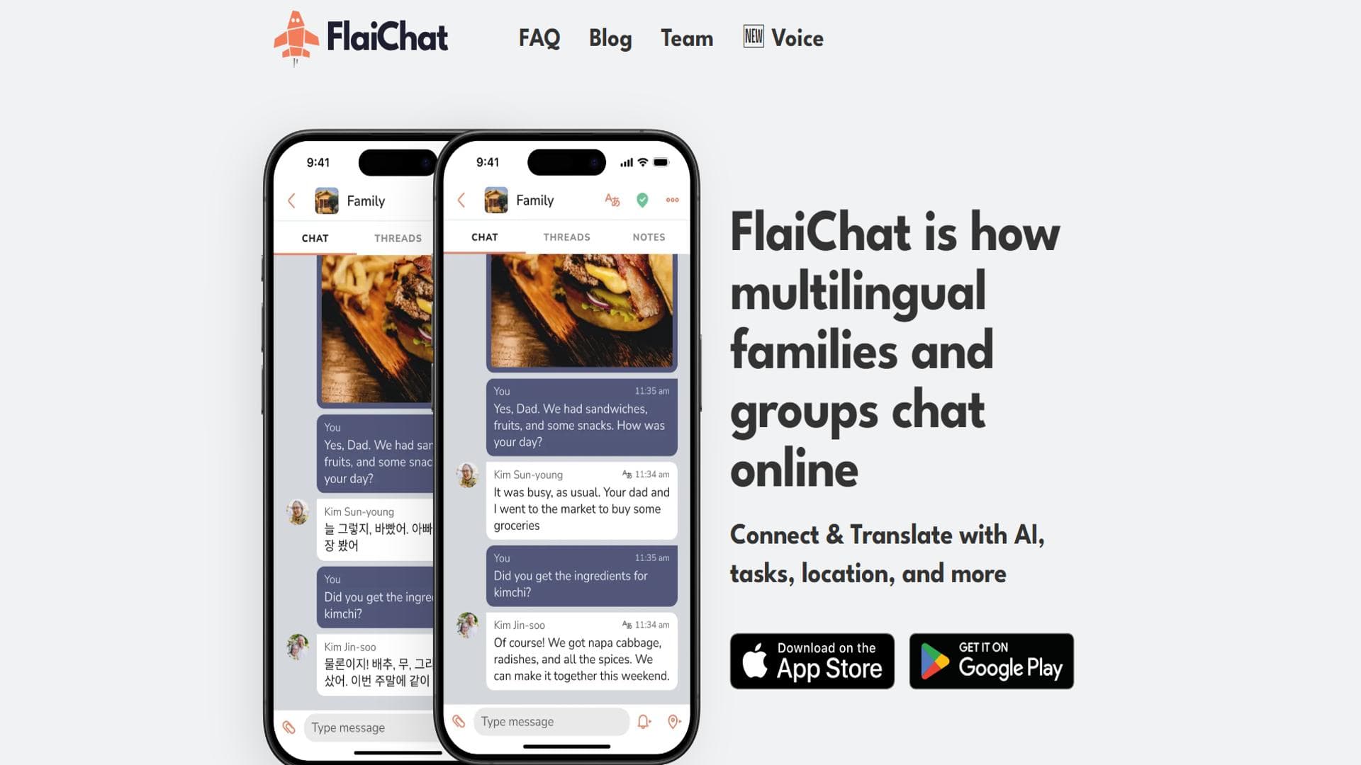 FlaiChat - 多语言家庭和群体的超级聊天应用