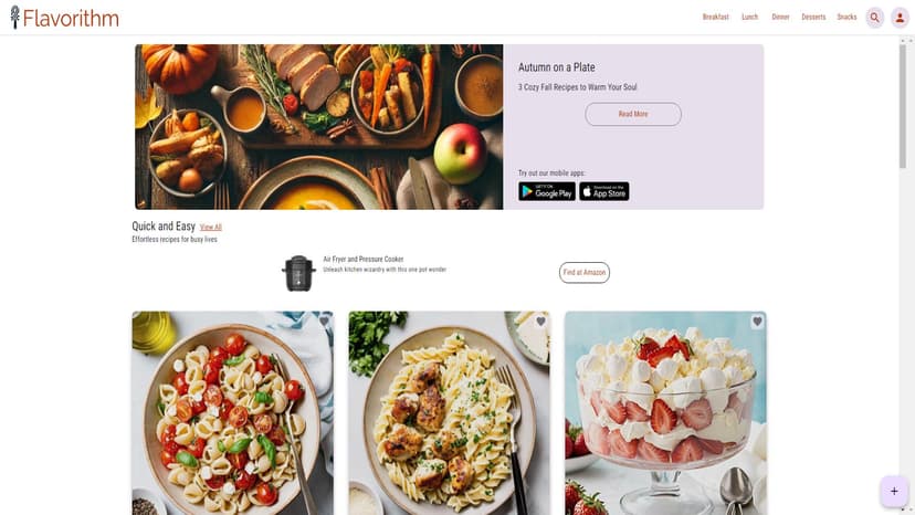 Flavorithm - 概要：尝试味道和创新的Future cooking工具

简介：用Flavorithm探索未来烹饪方式，AI驱动下的创新菜谱满足个人口味。