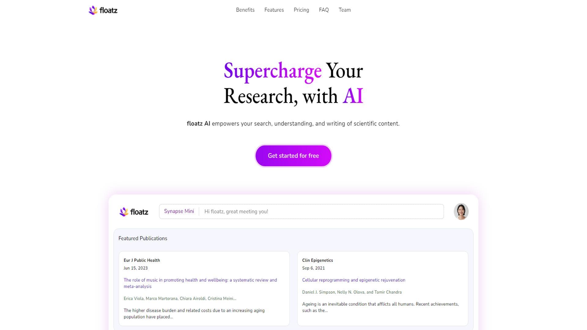 floatz：为科学研究提供 AI 支持