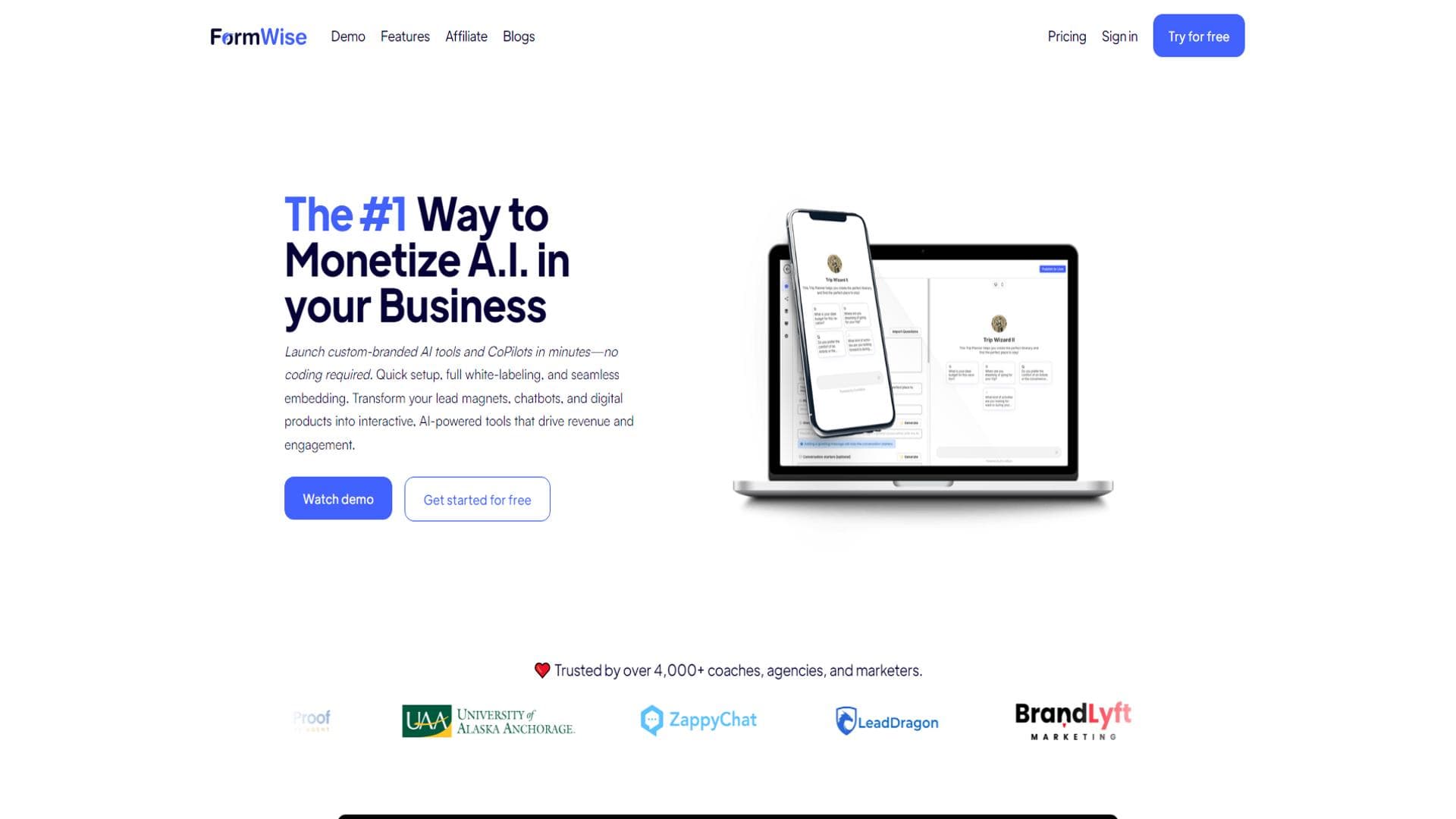 FormWise.AI | Create White Label AI Tools For Your End Users