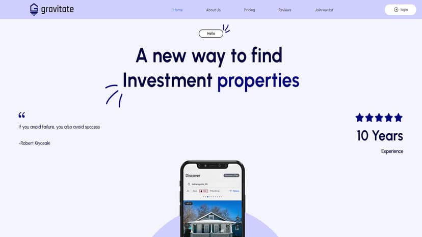 Gravitate - Gravitate是一个无需中介的房地产投资平台，利用AI分析市场潜力。
